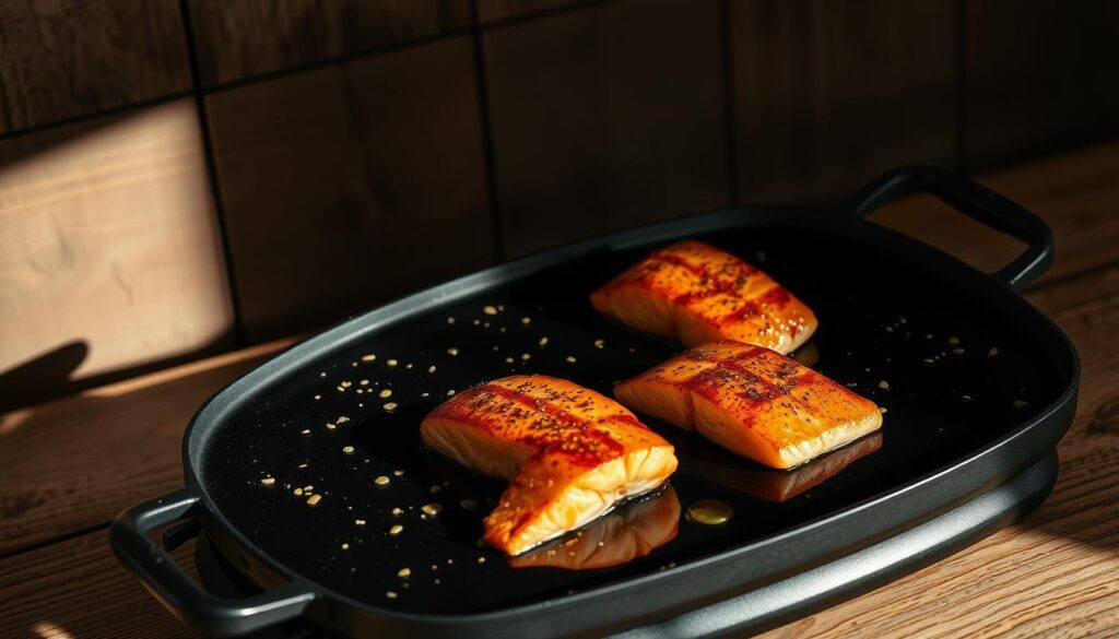 Grilling Salmon on Blackstone Griddle