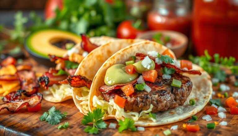 hamburger tacos